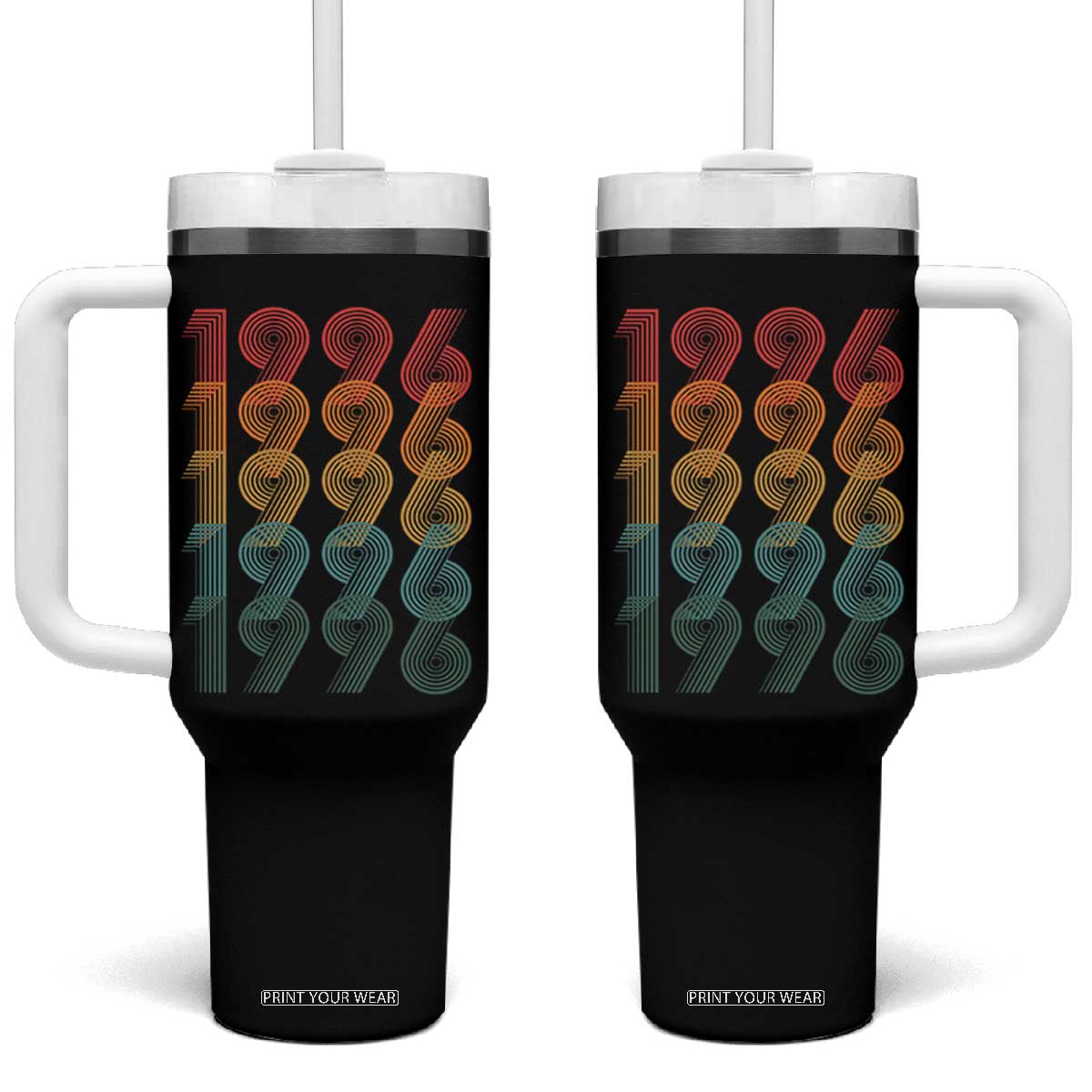 30th Birthday Tumbler With Handle Vintage 1996 Retro 30 Years Old Birthday
