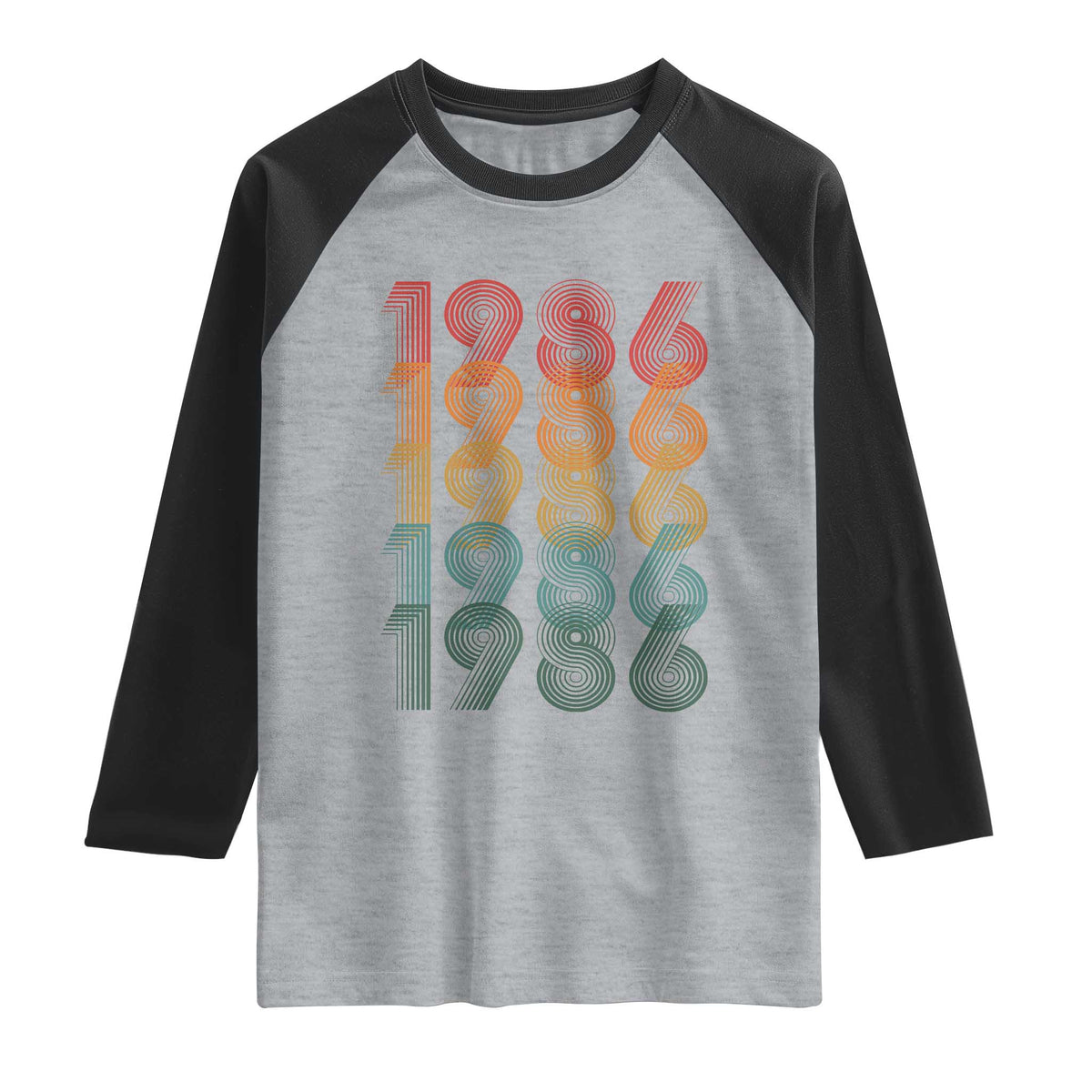 40th Birthday Raglan Shirt Vintage 1986 Retro 40 Years Old Birthday