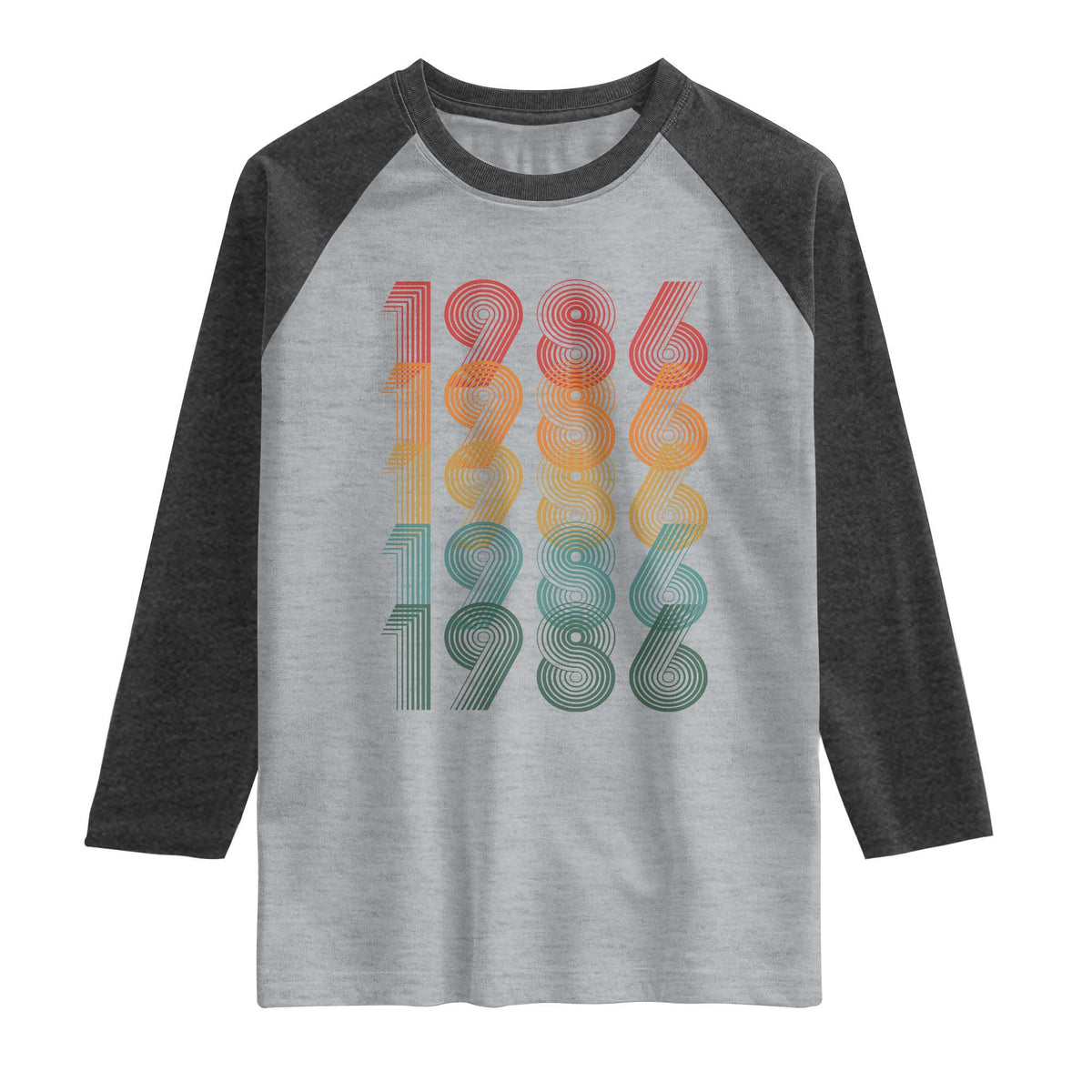40th Birthday Raglan Shirt Vintage 1986 Retro 40 Years Old Birthday