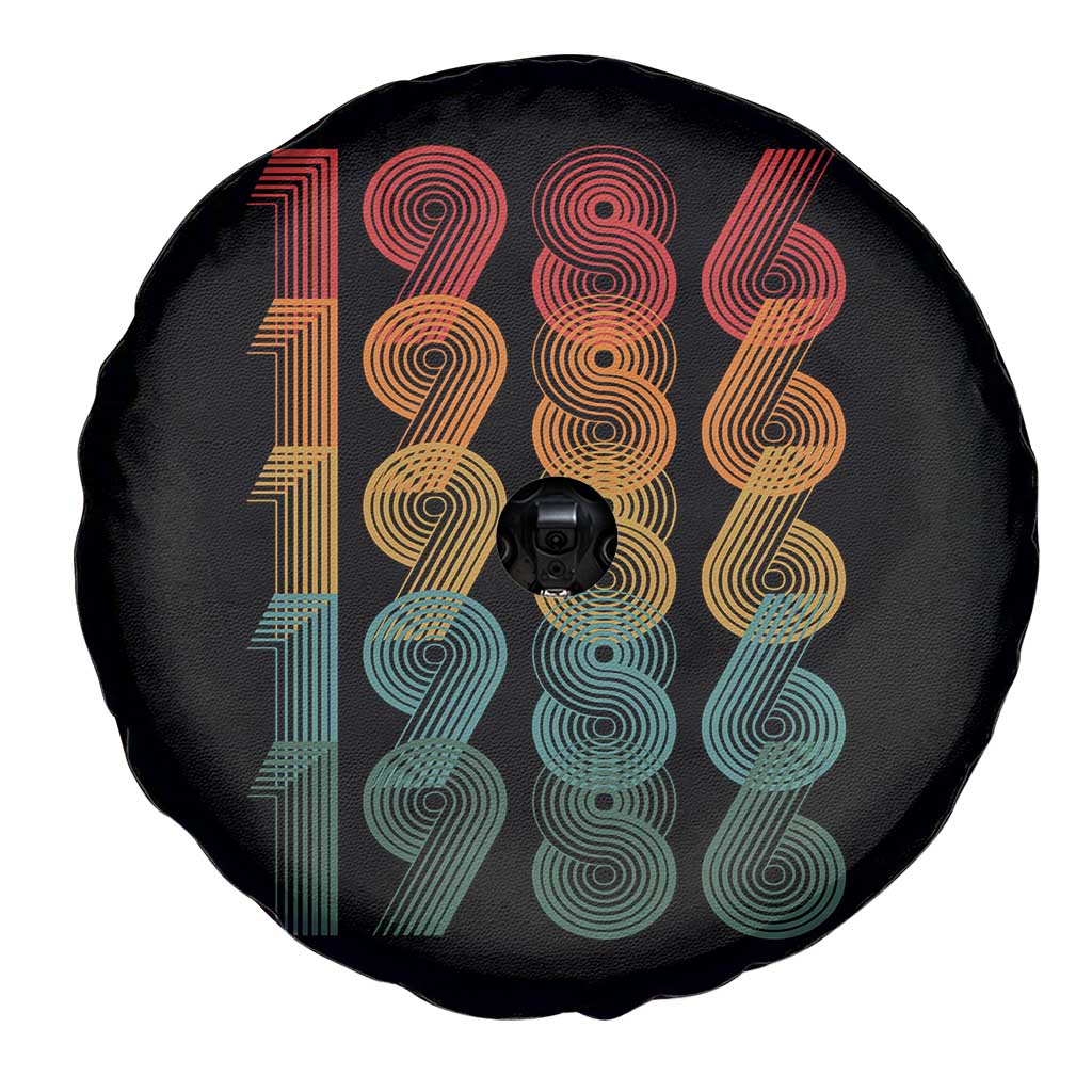 40th Birthday Spare Tire Cover Vintage 1986 Retro 40 Years Old Birthday TS11 Print Your Wear