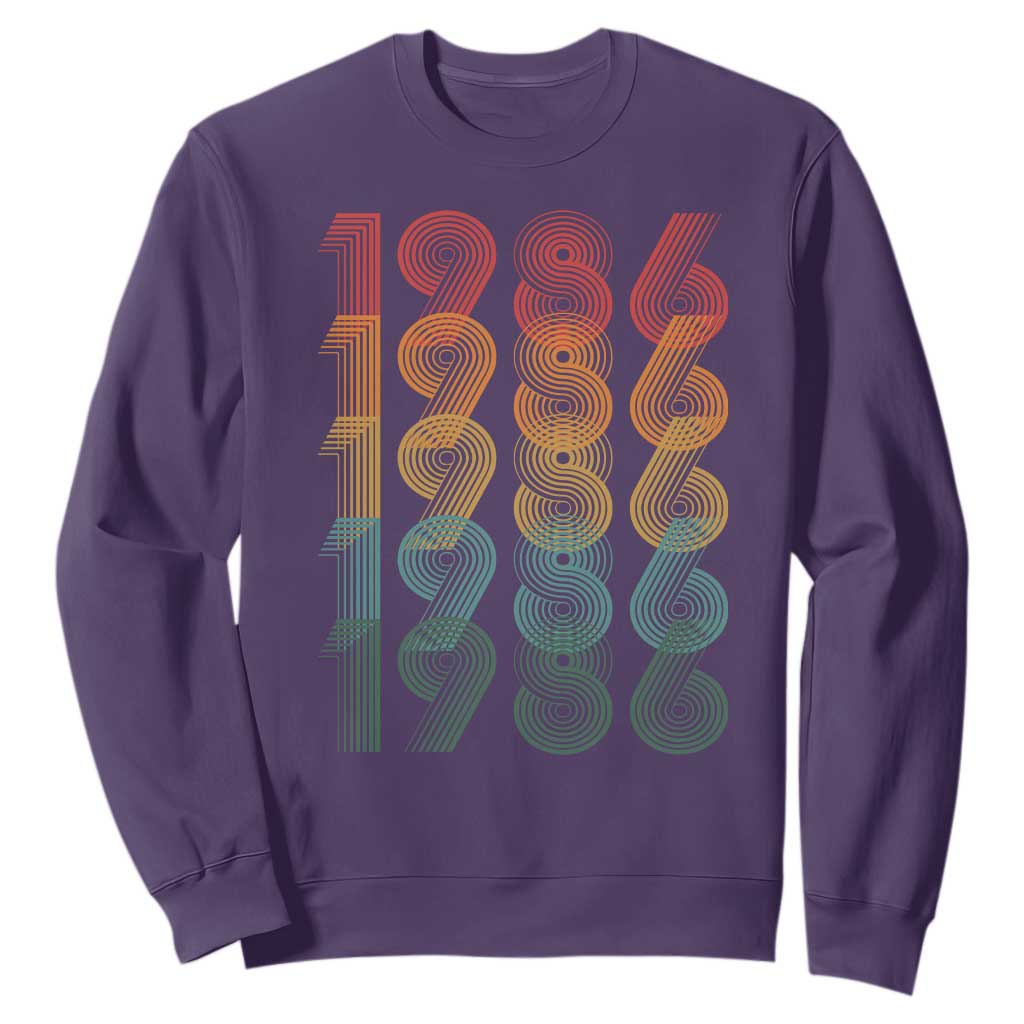40th Birthday Sweatshirt Vintage 1986 Retro 40 Years Old Birthday