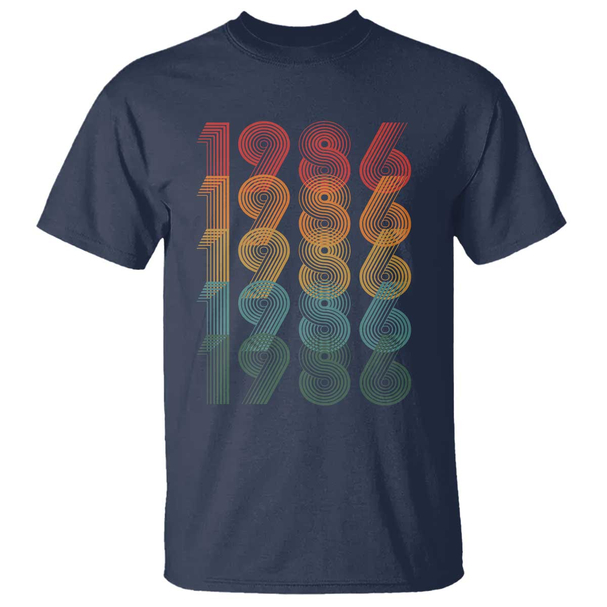 40th Birthday T Shirt Vintage 1986 Retro 40 Years Old Birthday TS11 Navy Print Your Wear
