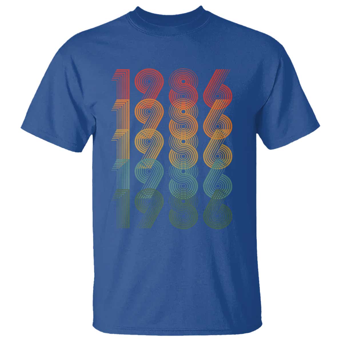 40th Birthday T Shirt Vintage 1986 Retro 40 Years Old Birthday TS11 Royal Blue Print Your Wear