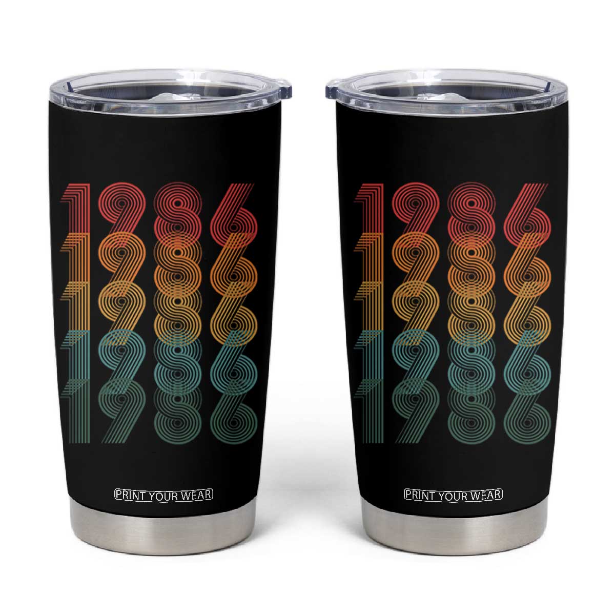 40th Birthday Tumbler Cup Vintage 1986 Retro 40 Years Old Birthday