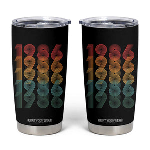 40th Birthday Tumbler Cup Vintage 1986 Retro 40 Years Old Birthday