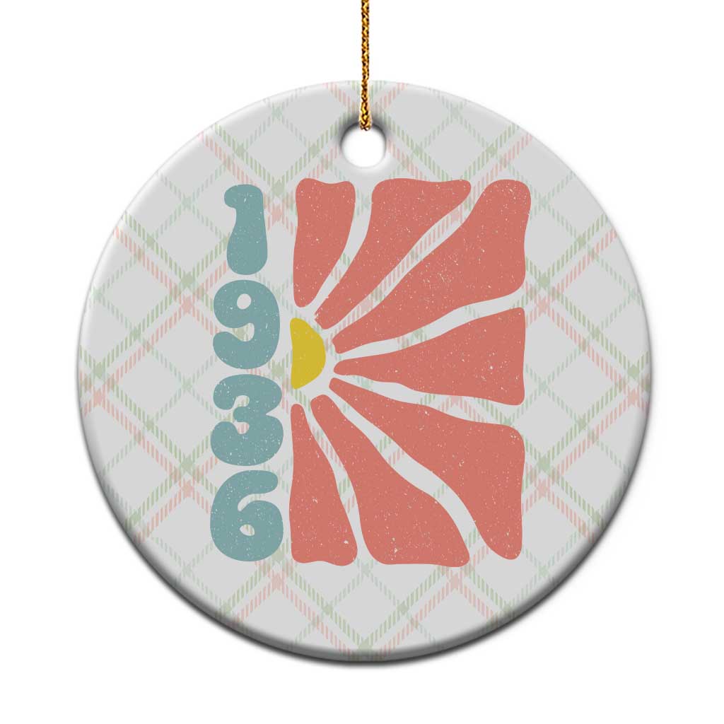 90th Birthday Ceramic Ornament Vintage 1936 Boho Flowers 90 Years Old Birthday