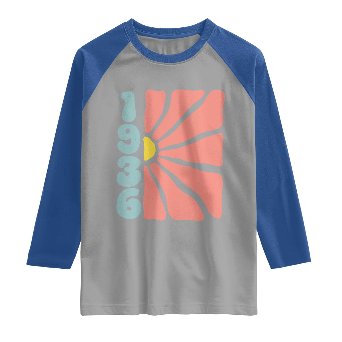 90th Birthday Raglan Shirt Vintage 1936 Boho Flowers 90 Years Old Birthday