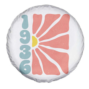 90th Birthday Spare Tire Cover Vintage 1936 Boho Flowers 90 Years Old Birthday TS11 Print Your Wear