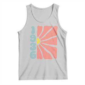90th Birthday Tank Top Vintage 1936 Boho Flowers 90 Years Old Birthday