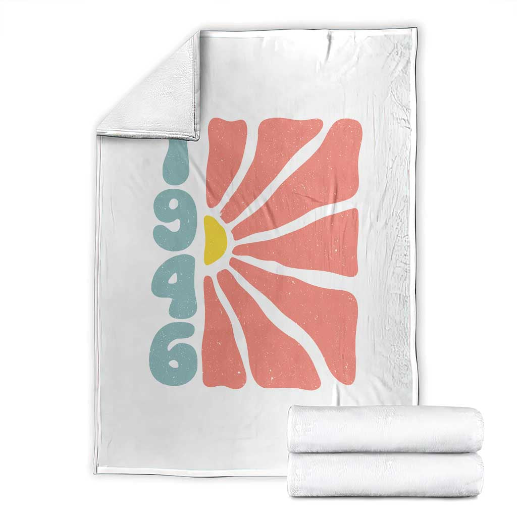 80th Birthday Throw Blanket Vintage 1946 Boho Flowers 80 Years Old Birthday