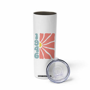 80th Birthday Skinny Tumbler Vintage 1946 Boho Flowers 80 Years Old Birthday