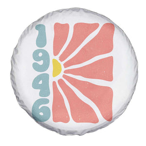 80th Birthday Spare Tire Cover Vintage 1946 Boho Flowers 80 Years Old Birthday TS11 Print Your Wear