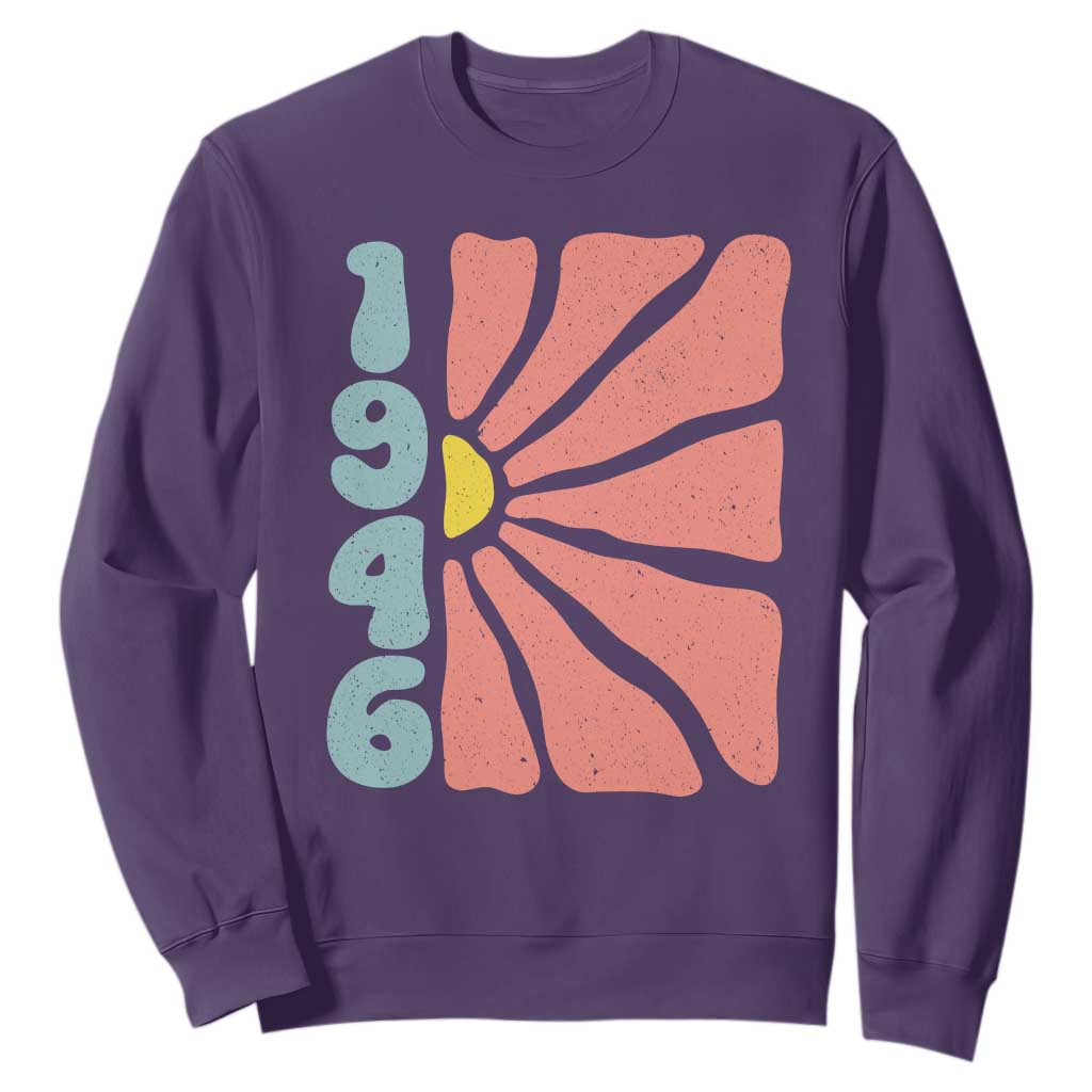 80th Birthday Sweatshirt Vintage 1946 Boho Flowers 80 Years Old Birthday