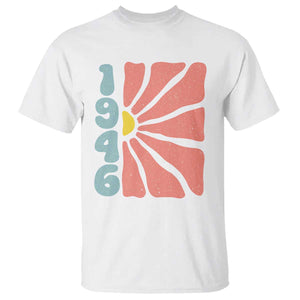 80th Birthday T Shirt Vintage 1946 Boho Flowers 80 Years Old Birthday