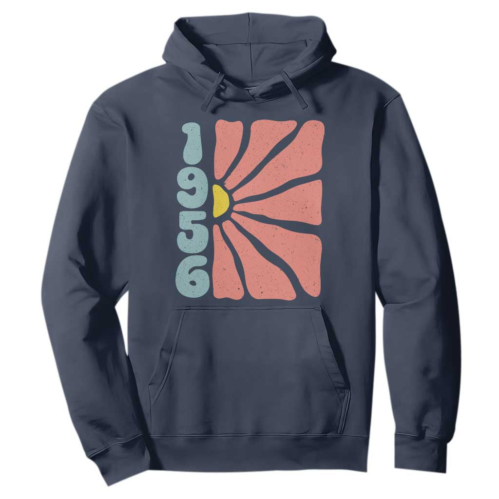 70th Birthday Hoodie Vintage 1956 Boho Flowers 70 Years Old Birthday