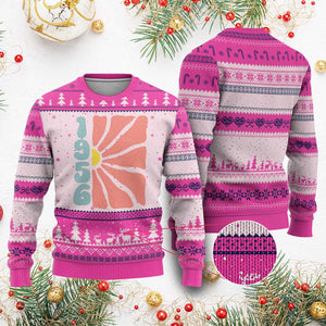 70th Birthday Ugly Christmas Sweater Vintage 1956 Boho Flowers 70 Years Old Birthday