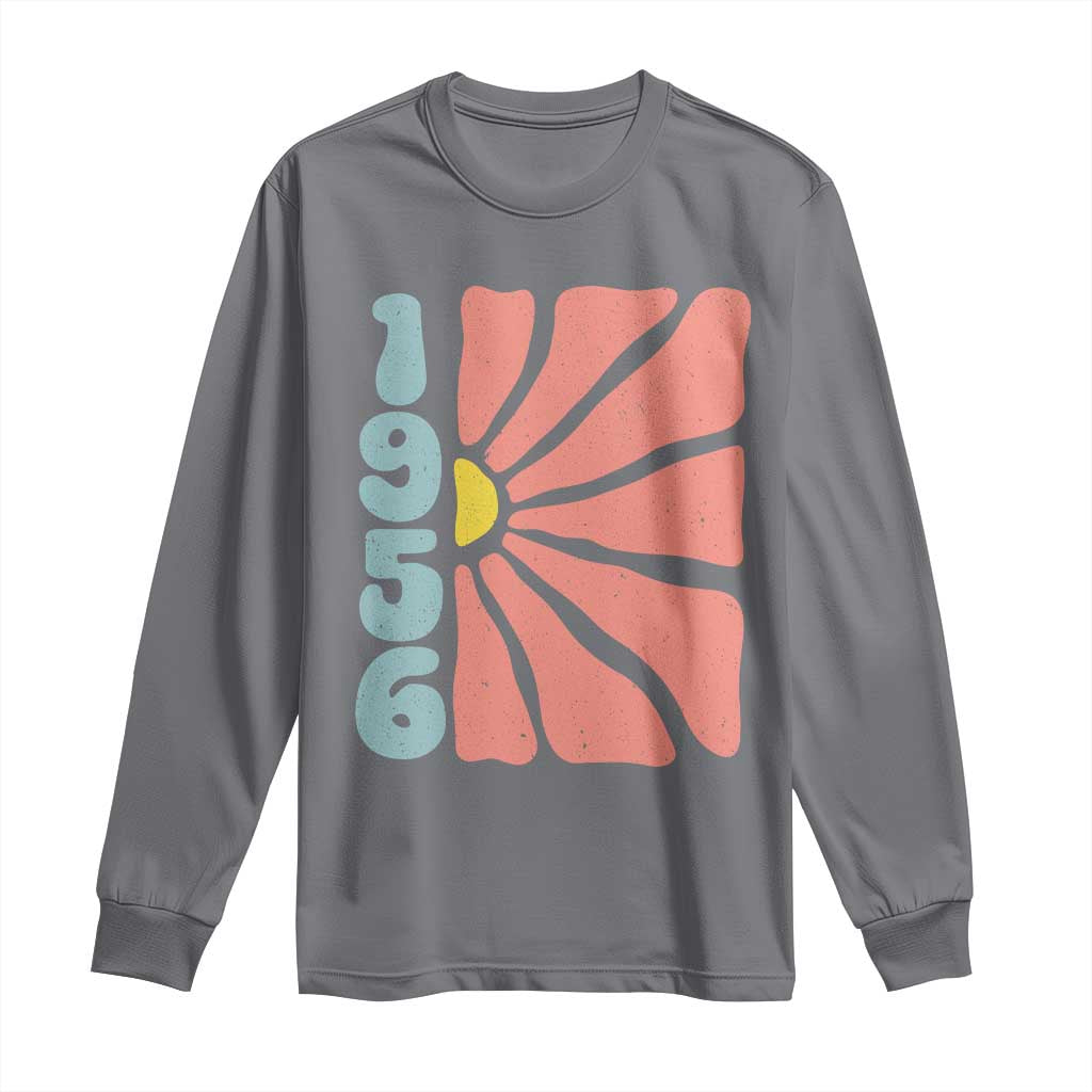 70th Birthday Long Sleeve Shirt Vintage 1956 Boho Flowers 70 Years Old Birthday