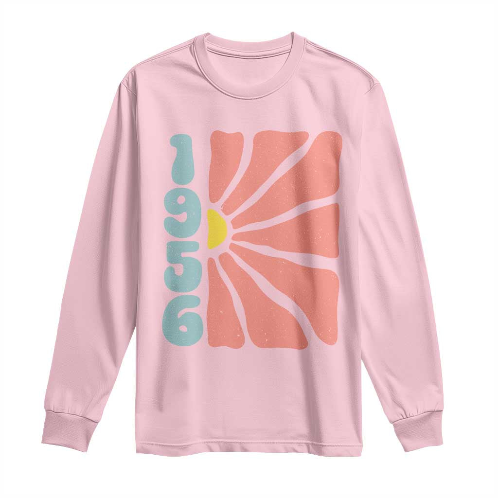 70th Birthday Long Sleeve Shirt Vintage 1956 Boho Flowers 70 Years Old Birthday