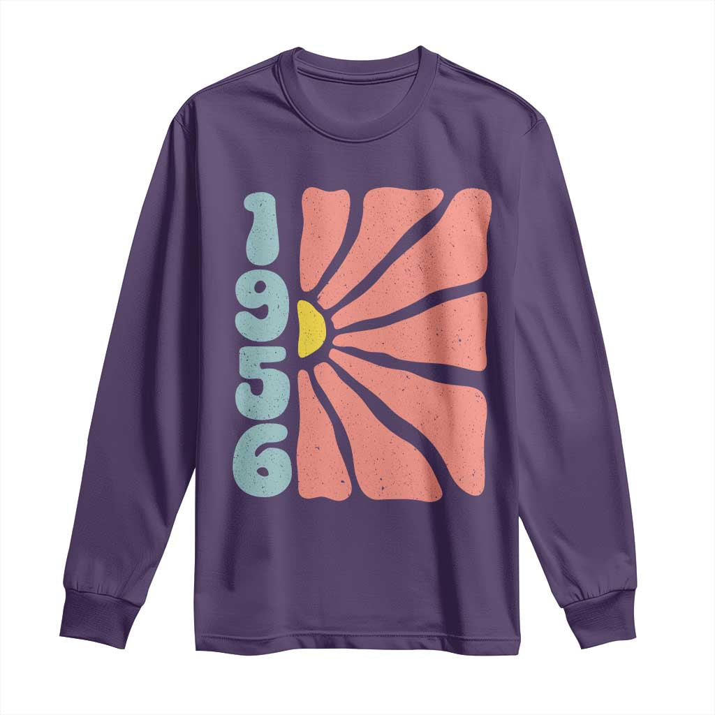 70th Birthday Long Sleeve Shirt Vintage 1956 Boho Flowers 70 Years Old Birthday