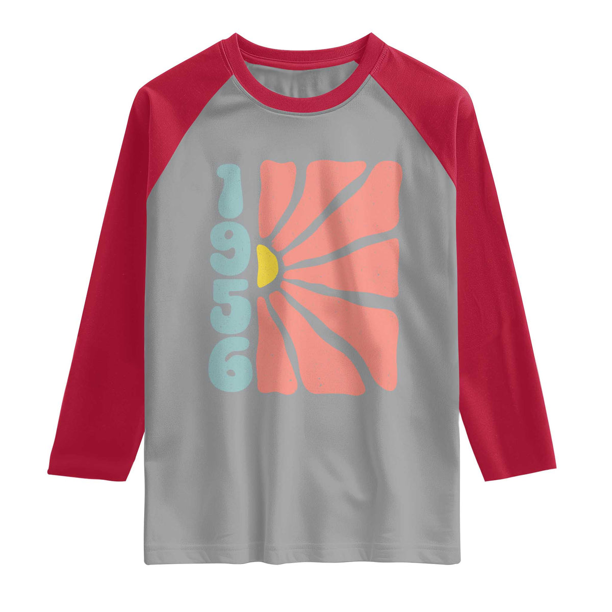 70th Birthday Raglan Shirt Vintage 1956 Boho Flowers 70 Years Old Birthday