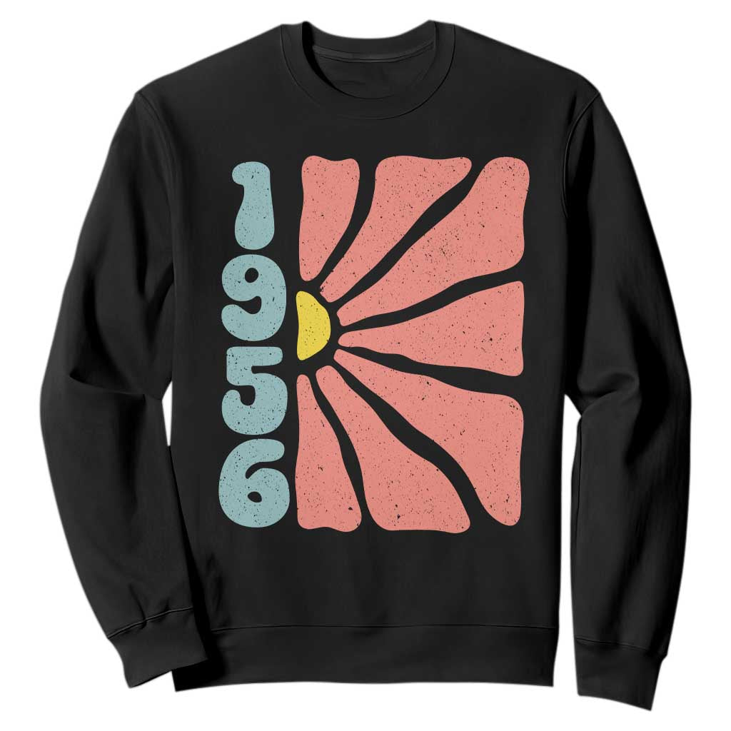70th Birthday Sweatshirt Vintage 1956 Boho Flowers 70 Years Old Birthday