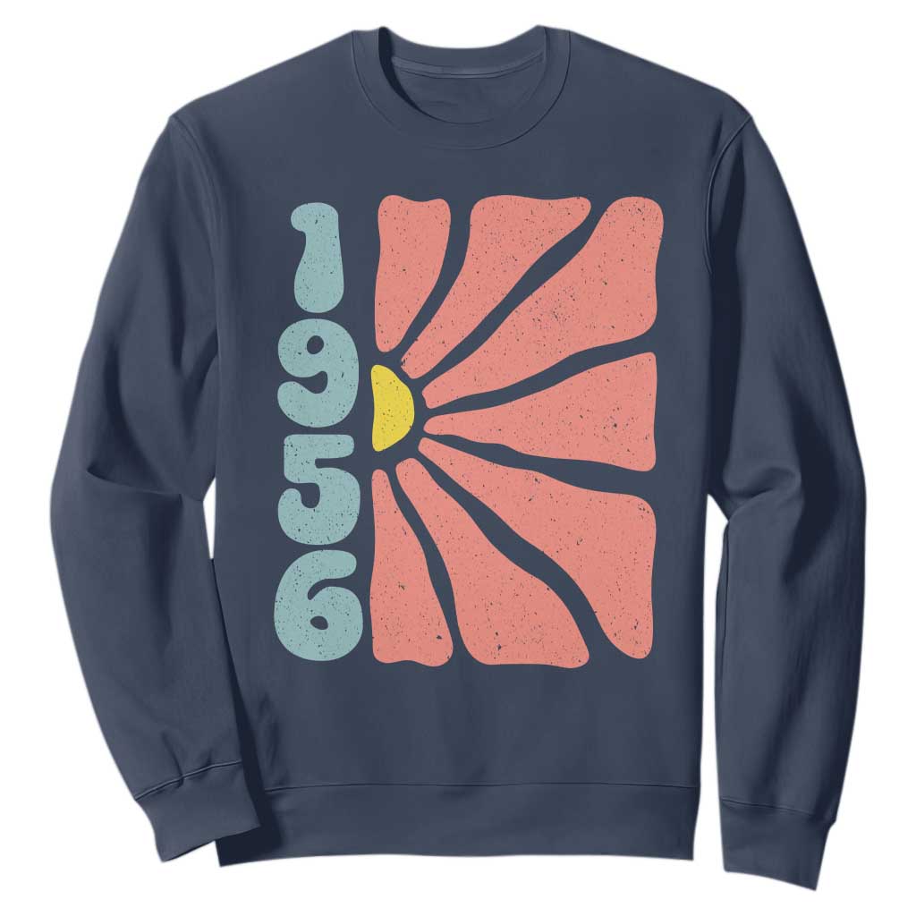 70th Birthday Sweatshirt Vintage 1956 Boho Flowers 70 Years Old Birthday