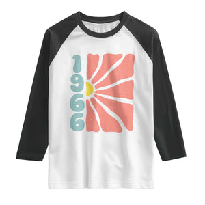 60th Birthday Raglan Shirt Vintage 1966 Boho Flowers 60 Years Old Birthday