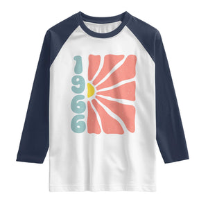 60th Birthday Raglan Shirt Vintage 1966 Boho Flowers 60 Years Old Birthday