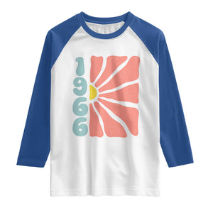 60th Birthday Raglan Shirt Vintage 1966 Boho Flowers 60 Years Old Birthday