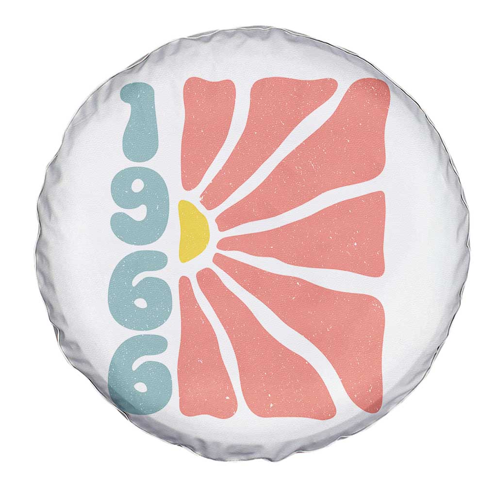 60th Birthday Spare Tire Cover Vintage 1966 Boho Flowers 60 Years Old Birthday