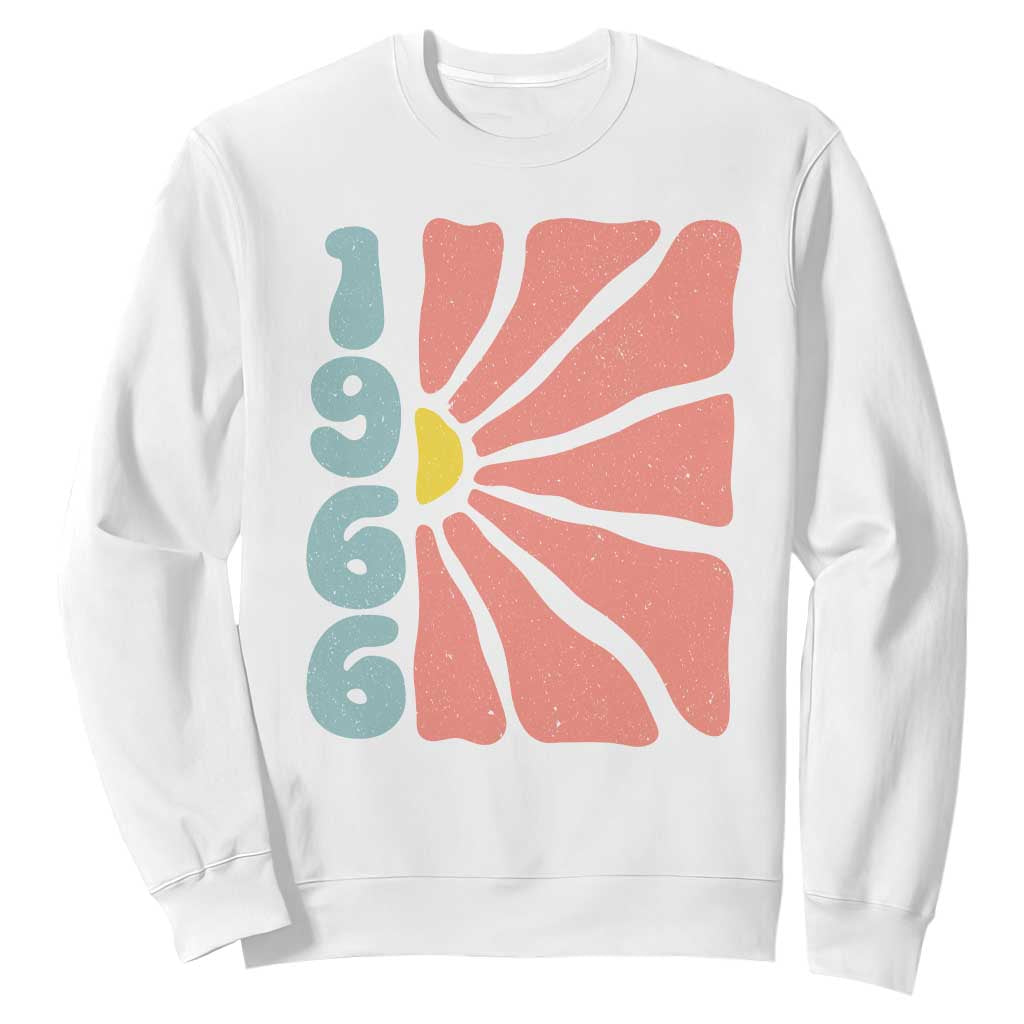 60th Birthday Sweatshirt Vintage 1966 Boho Flowers 60 Years Old Birthday