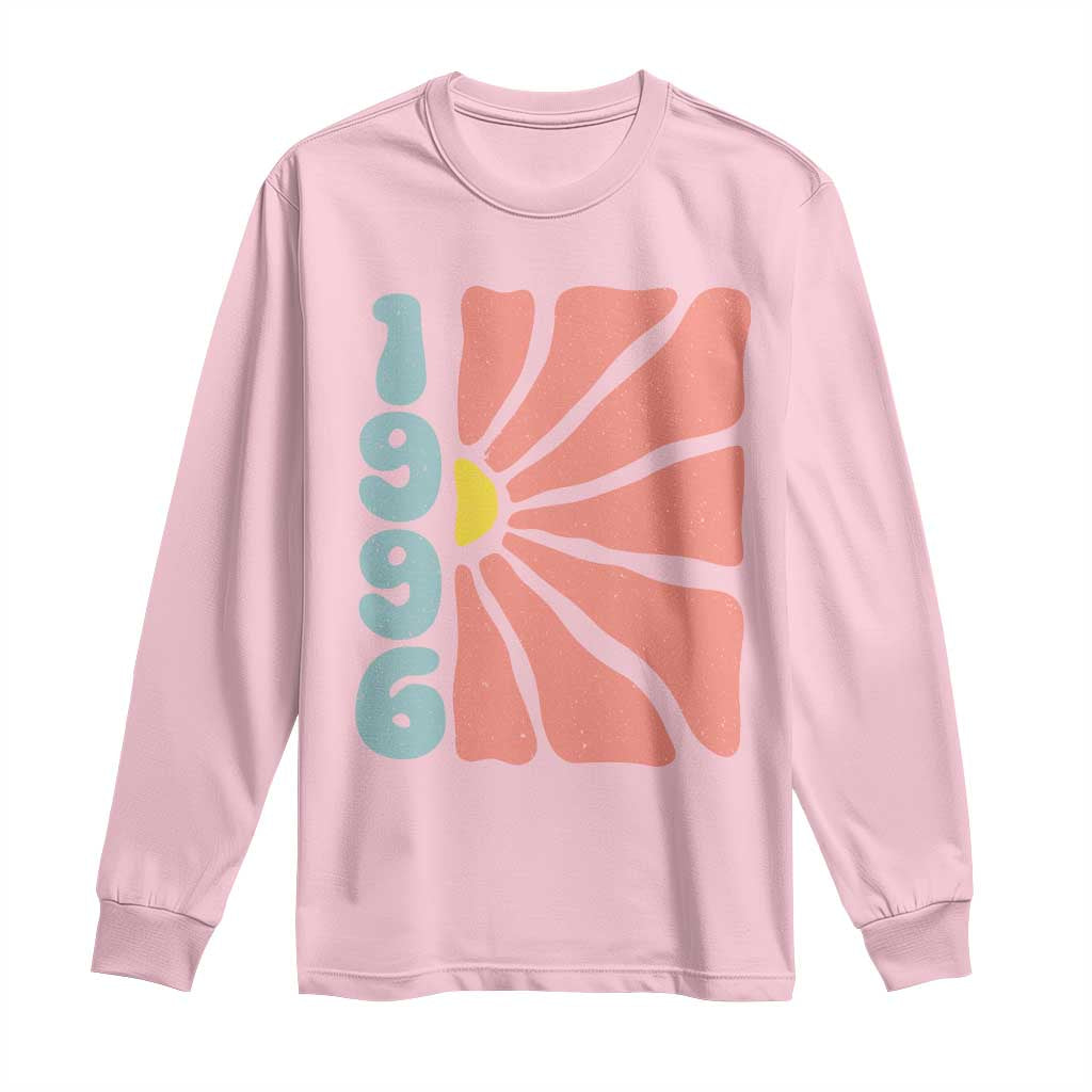 30th Birthday Long Sleeve Shirt Vintage 1996 Boho Flowers 30 Years Old Birthday