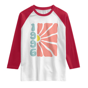 30th Birthday Raglan Shirt Vintage 1996 Boho Flowers 30 Years Old Birthday