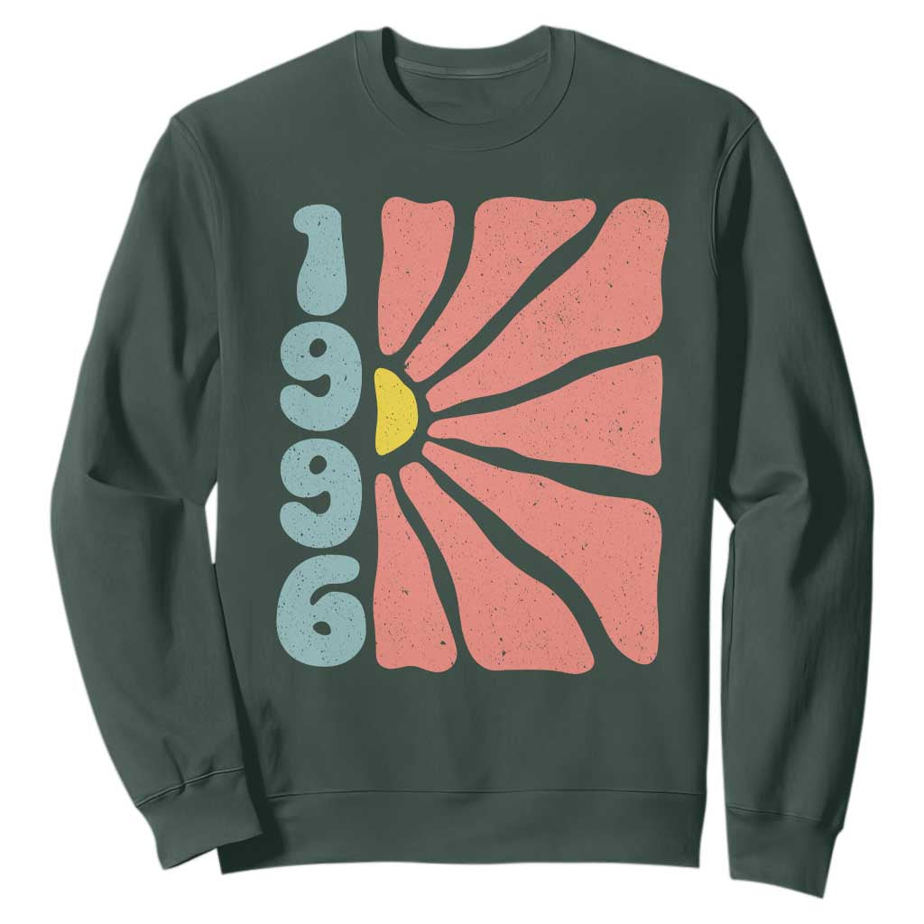 30th Birthday Sweatshirt Vintage 1996 Boho Flowers 30 Years Old Birthday