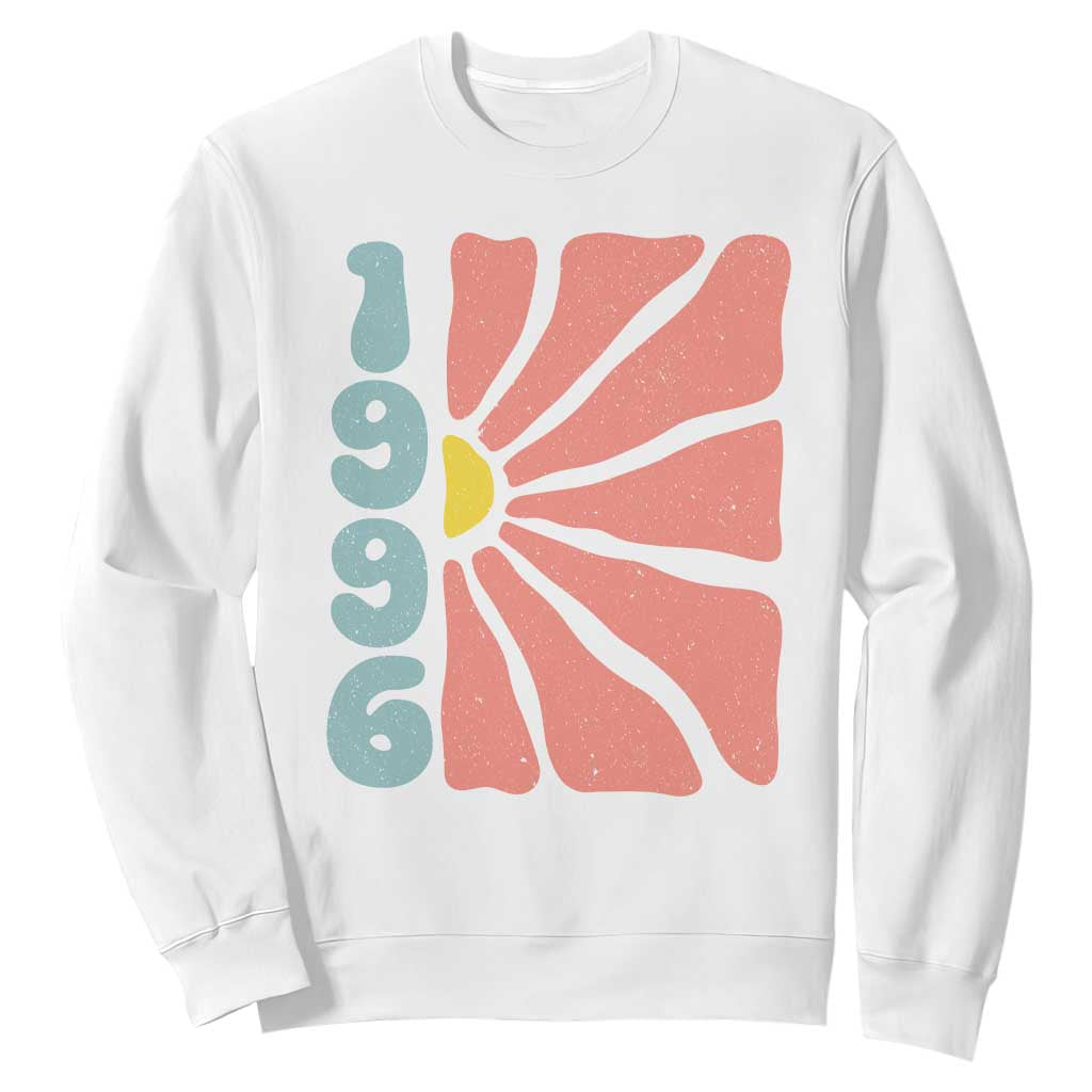 30th Birthday Sweatshirt Vintage 1996 Boho Flowers 30 Years Old Birthday