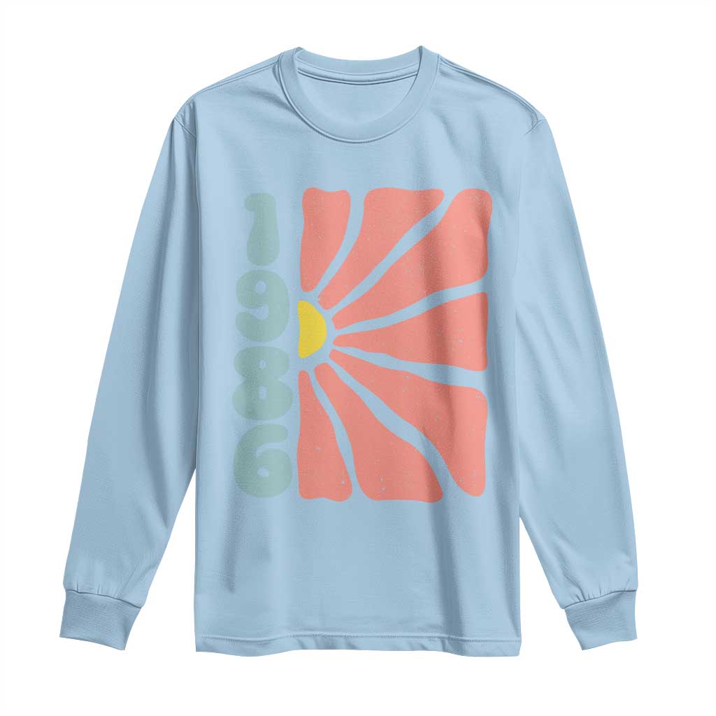 40th Birthday Long Sleeve Shirt Vintage 1986 Boho Flowers 40 Years Old Birthday