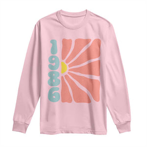 40th Birthday Long Sleeve Shirt Vintage 1986 Boho Flowers 40 Years Old Birthday