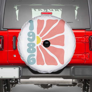 40th Birthday Spare Tire Cover Vintage 1986 Boho Flowers 40 Years Old Birthday