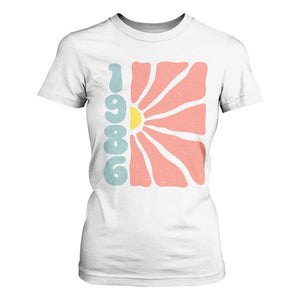 40th Birthday T Shirt For Women Vintage 1986 Boho Flowers 40 Years Old Birthday TS11 White Print Your Wear