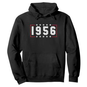 70th Birthday Hoodie Vintage 1956 70 Years Old Birthday Stars And Stripes TS11 Black Print Your Wear