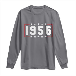 70th Birthday Long Sleeve Shirt Vintage 1956 70 Years Old Birthday Stars And Stripes TS11 Charcoal Print Your Wear