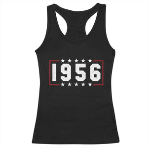 70th Birthday Racerback Tank Top Vintage 1956 70 Years Old Birthday Stars And Stripes