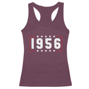70th Birthday Racerback Tank Top Vintage 1956 70 Years Old Birthday Stars And Stripes