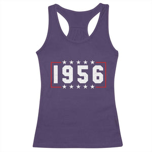 70th Birthday Racerback Tank Top Vintage 1956 70 Years Old Birthday Stars And Stripes