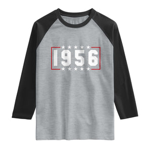 70th Birthday Raglan Shirt Vintage 1956 70 Years Old Birthday Stars And Stripes