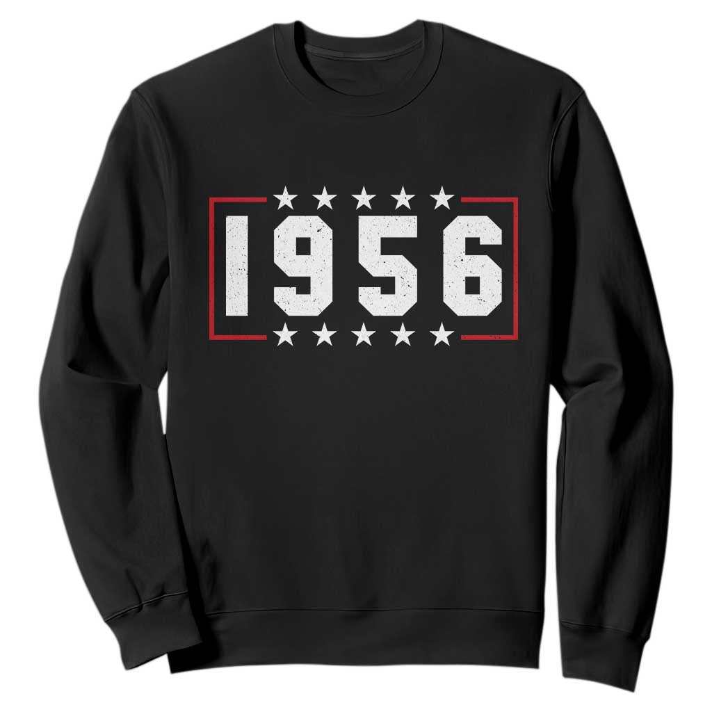 70th Birthday Sweatshirt Vintage 1956 70 Years Old Birthday Stars And Stripes