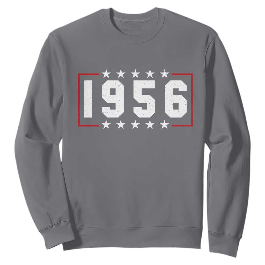 70th Birthday Sweatshirt Vintage 1956 70 Years Old Birthday Stars And Stripes
