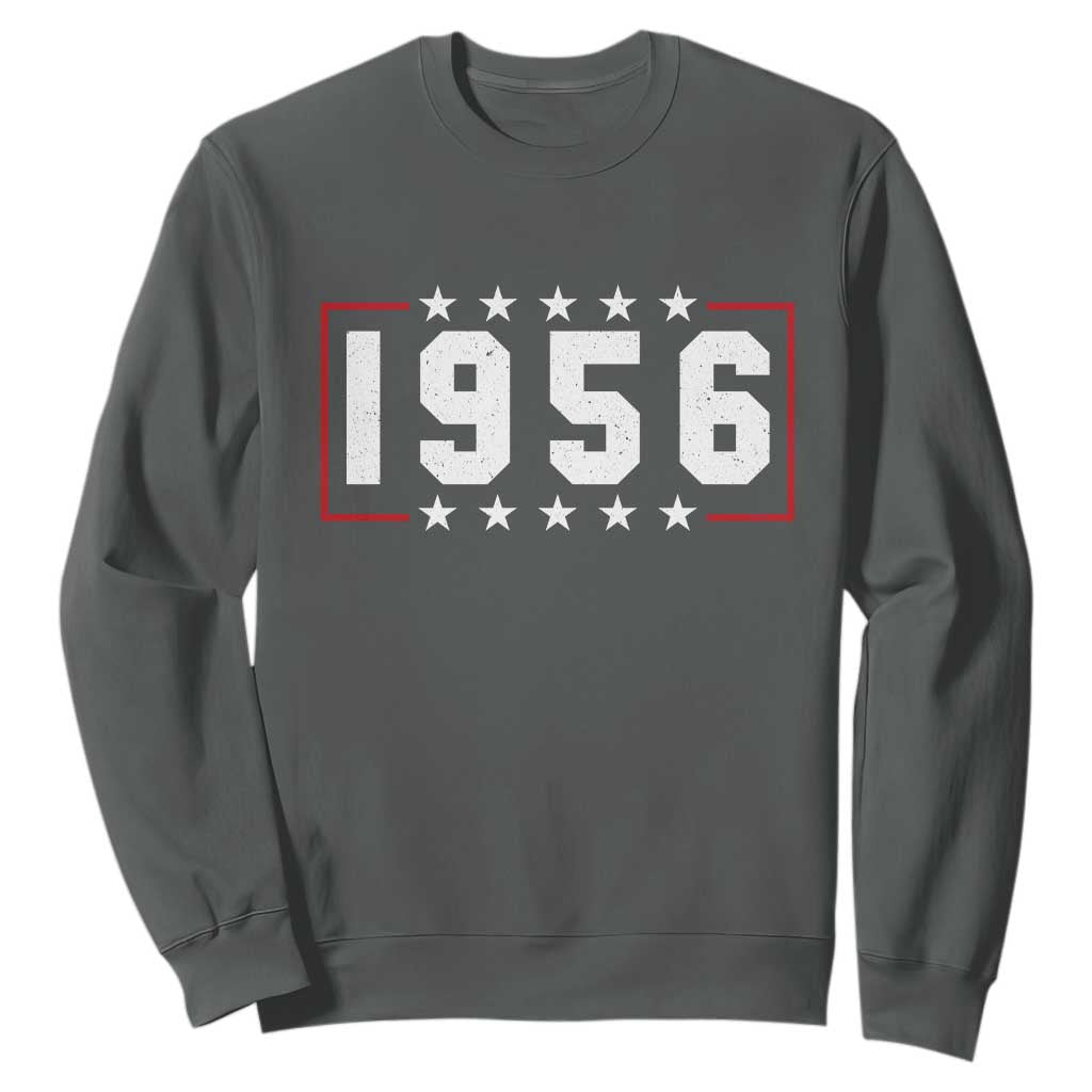 70th Birthday Sweatshirt Vintage 1956 70 Years Old Birthday Stars And Stripes