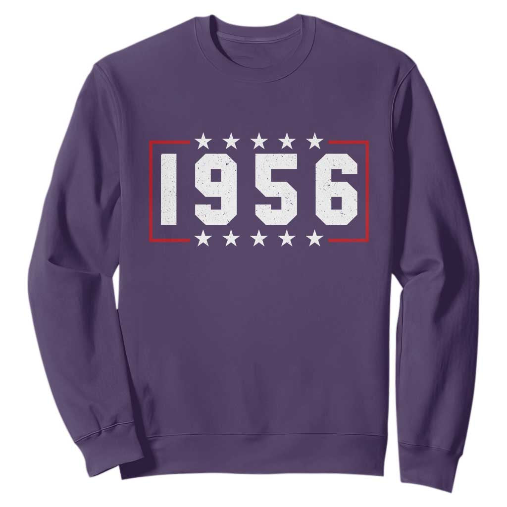 70th Birthday Sweatshirt Vintage 1956 70 Years Old Birthday Stars And Stripes
