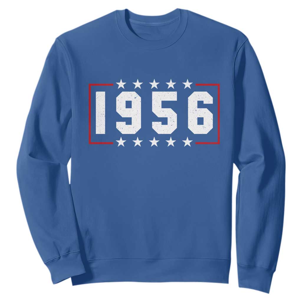 70th Birthday Sweatshirt Vintage 1956 70 Years Old Birthday Stars And Stripes